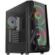 Aerocool NightHawk Duo Mid Tower, Tempered Glass - Black