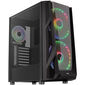 Aerocool NightHawk Duo Midi-Tower, Tempered Glass - schwarz