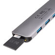 AXAGON HMC-HCR3A USB-Hub, 3x USB-A + HDMI + SD/microSD, USB-C 3.2 Gen 1, 20 cm USB-C-Kabel image number null