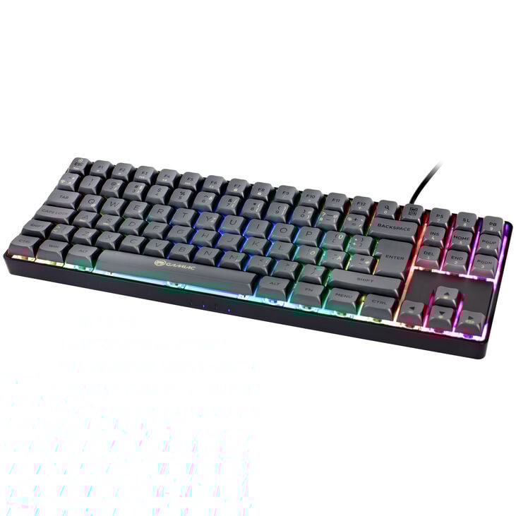 GAMIAC TKL90G Gaming Keyboard, Kailh Red Switches, RGB - black/grey image number 0