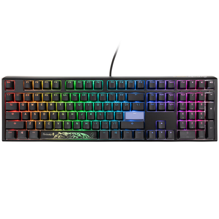 Ducky One 3 Classic Black/White Gaming Tastatur, RGB LED - MX-Blue (US) image number 1