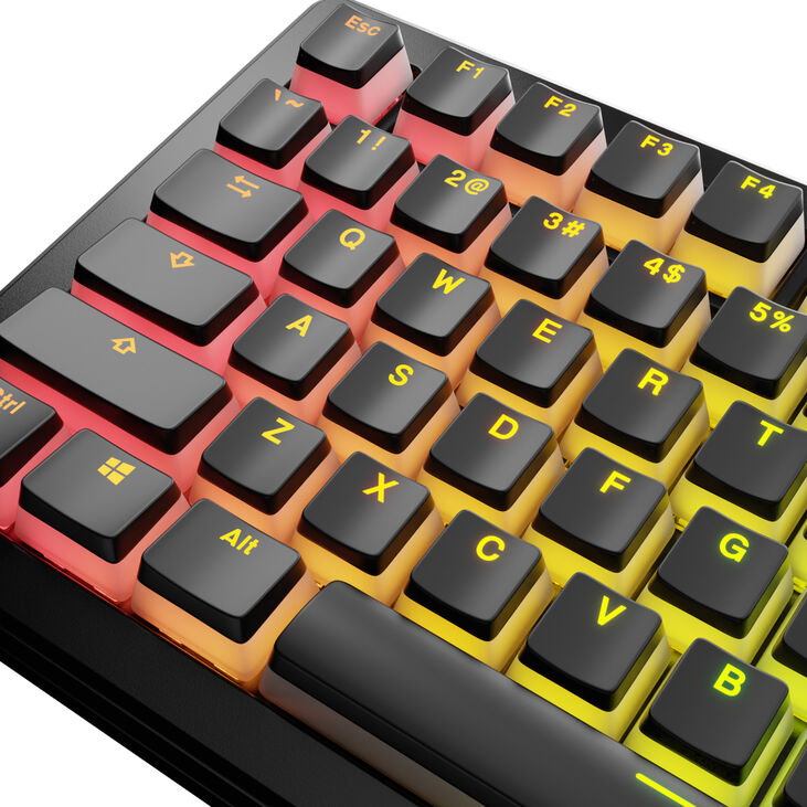 Glorious Aura V3 Keycaps, ANSI Layout (US), PBT, Doubleshot - Black image number 3