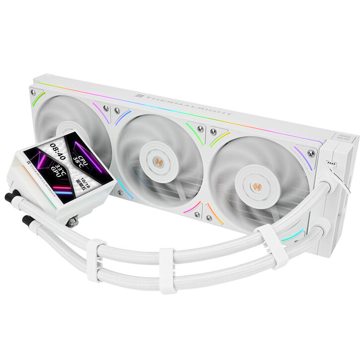 Thermalright Hyper Vision UB AiO Water Cooling, ARGB, Intel and AMD - 360mm, white image number 3