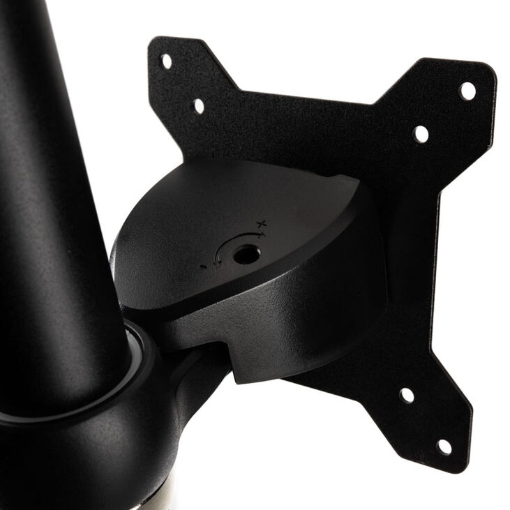 SilverStone SST-ARM24BS - Vertikaler Dual Monitorarm - schwarz image number 2