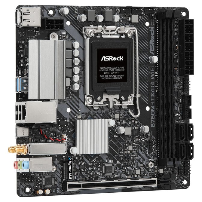 ASRock B760M-ITX/D4 WiFi, Intel B760 Motherboard - Socket 1700, DDR4 image number 1