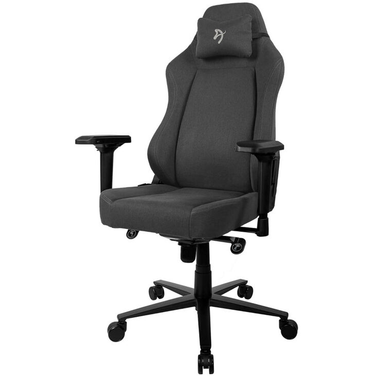 Arozzi Primo Gaming-Stuhl, Polsterstoff - schwarz/grau image number 2