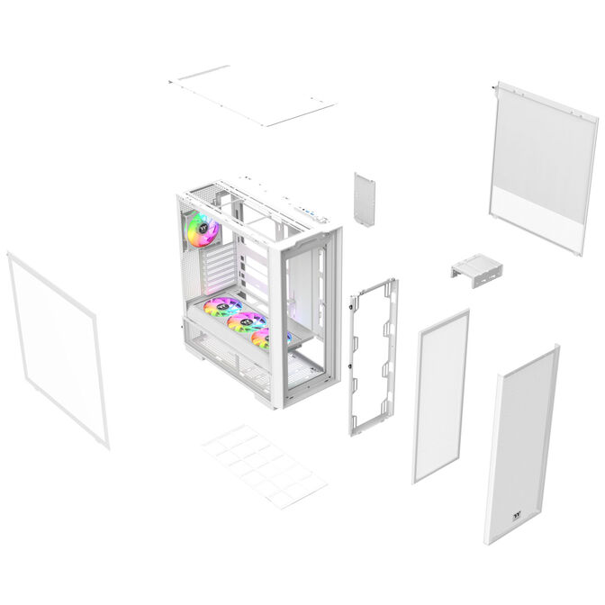 Thermaltake S380 TG ARGB PC-Geh&auml;use, Midi-Tower, ATX, Tempered Glass - inklusive 4x 120-mm-L&uuml;fter, wei&szlig; image number 18
