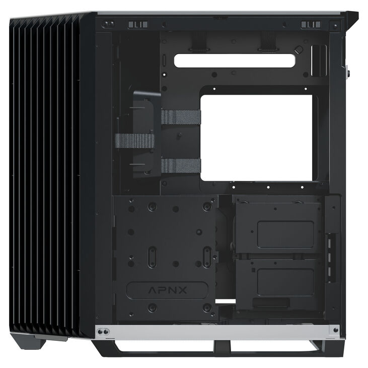APNX V1 PC-Gehäuse, Midi-Tower, ATX, Tempered Glass - schwarz / weiß image number 8