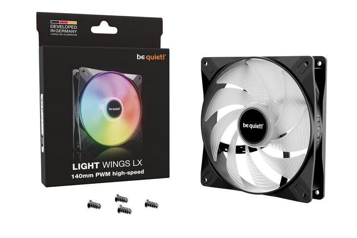 be quiet! Light Wings LX ARGB PWM High Speed Lüfter - 140mm, schwarz image number 3
