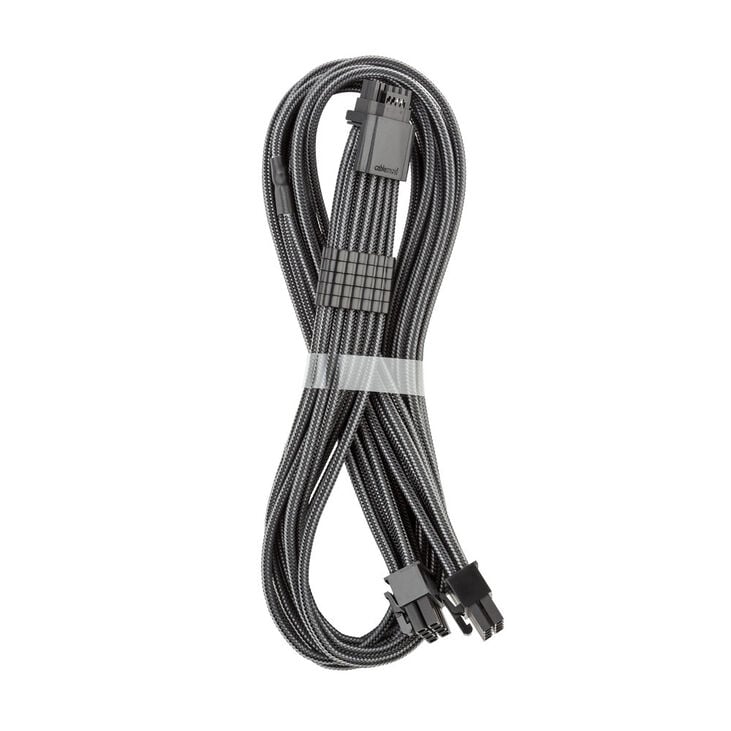 CableMod C-Series Pro ModMesh 12V-2x6-Kabel, Sleeved, 16-Pin zu 2x 8-Pin, für Corsair Type 4 und 3 PSUs - carbon, 60cm image number 0