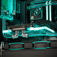 Gaming PC Crystal Phantom, AMD Ryzen 9 9800X3D, NVIDIA GeForce RTX 5090 - Custom Water Cooling image number null