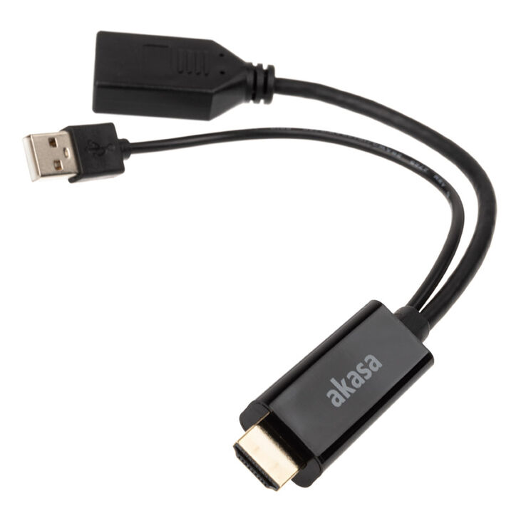 Akasa HDMI zu DisplayPort Adapter Kabel - schwarz image number 0