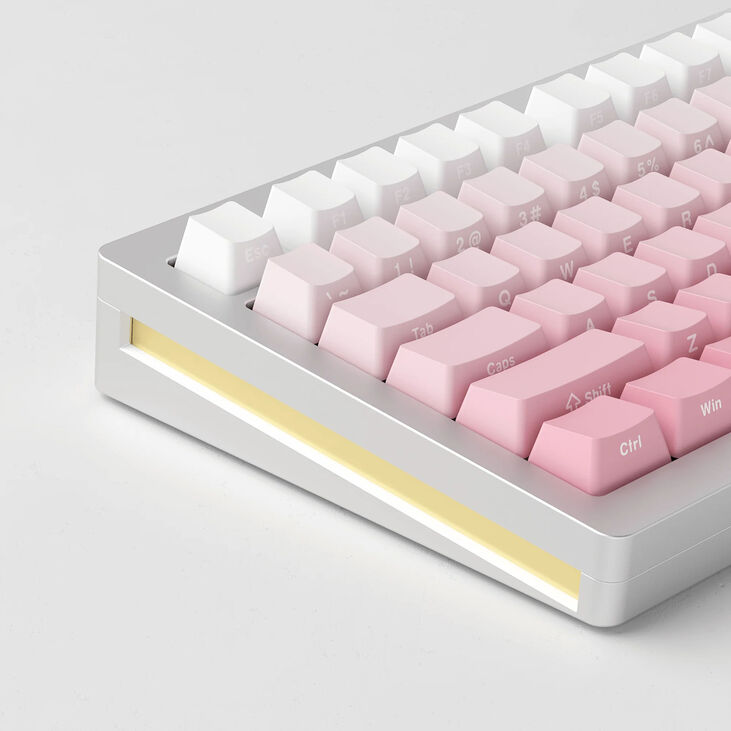 AKKO MonsGeek  M1W SP Pink&White Gaming-Tastatur, Wireless, RGB, V3 Piano Pro Switch - silber, ANSI (US) image number 5