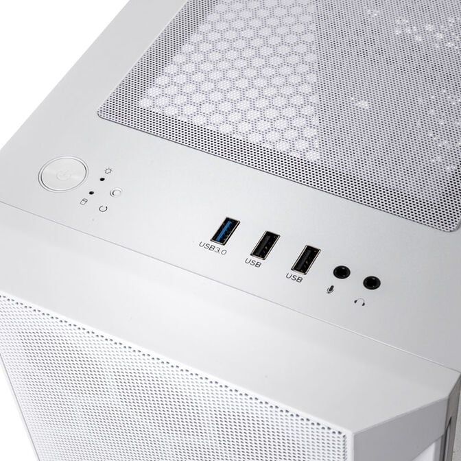 SilverStone Fara H1M Pro Micro-ATX case, Tempered Glass - white image number 4