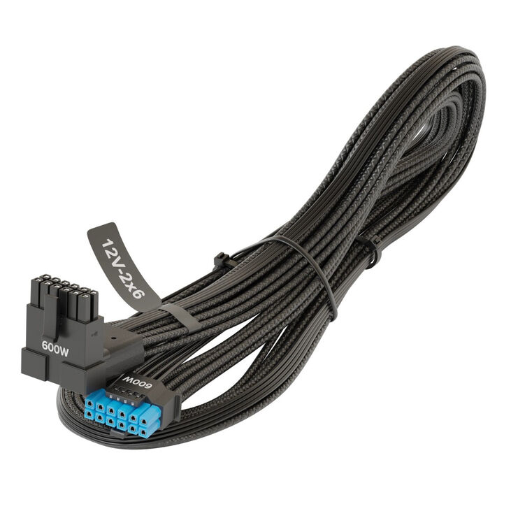 Seasonic 90 Grad 12V-2x6 Adapter Kabel, ATX 3.0, PCIe 5.0 - schwarz image number 1