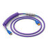 Glorious GMMK Coiled Cable Nebula, Spiral Keyboard Cable, USB-C/USB-A - Purple/Silver image number null