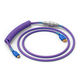 Glorious GMMK Coiled Cable Nebula, Spiral Keyboard Cable, USB-C/USB-A - Purple/Silver