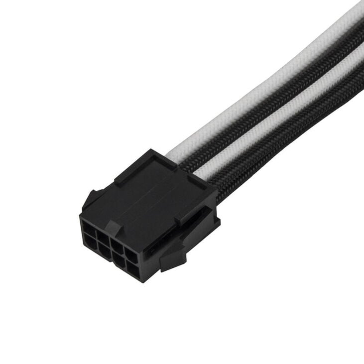 SilverStone EPS 8-Pin zu EPS/ATX 4+4-Pin Kabel, 300mm - schwarz/weiß image number 4
