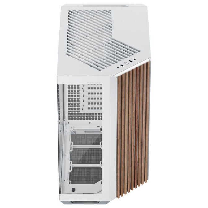 APNX V1 PC Case, Mid Tower, ATX, Tempered Glass &ndash; Wood, White image number 4