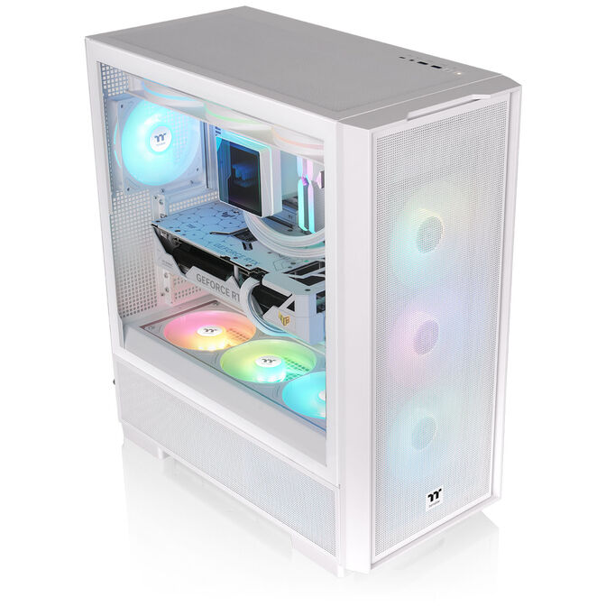 Thermaltake S380 TG ARGB PC-Geh&auml;use, Midi-Tower, ATX, Tempered Glass - inklusive 4x 120-mm-L&uuml;fter, wei&szlig; image number 4