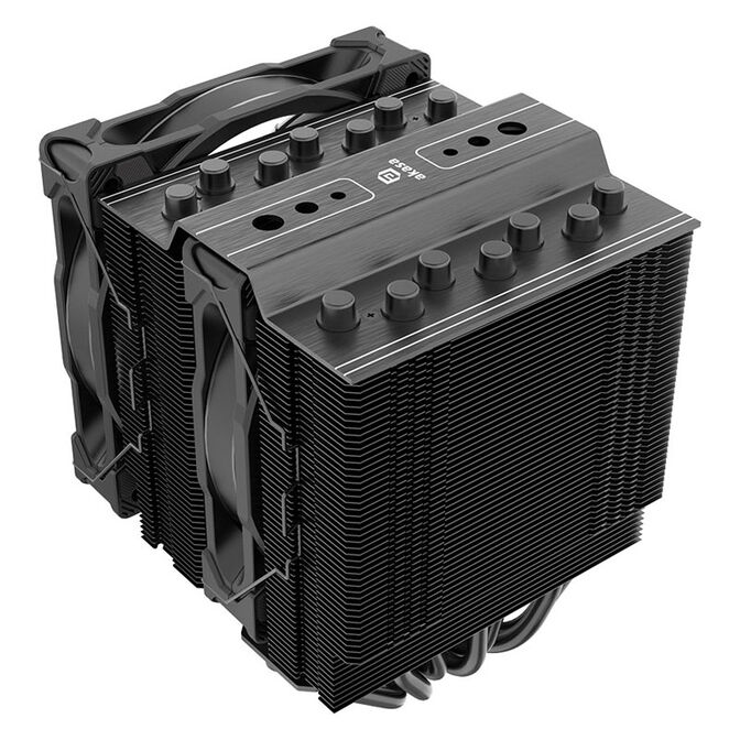 Akasa Soho H7 Dual Tower CPU Cooler, ARGB - 120 mm, black image number 4