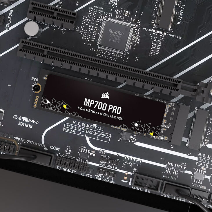 Corsair MP700 Pro NVMe SSD, PCIe 5.0 M.2 Type 2280 - 4 TB image number 3