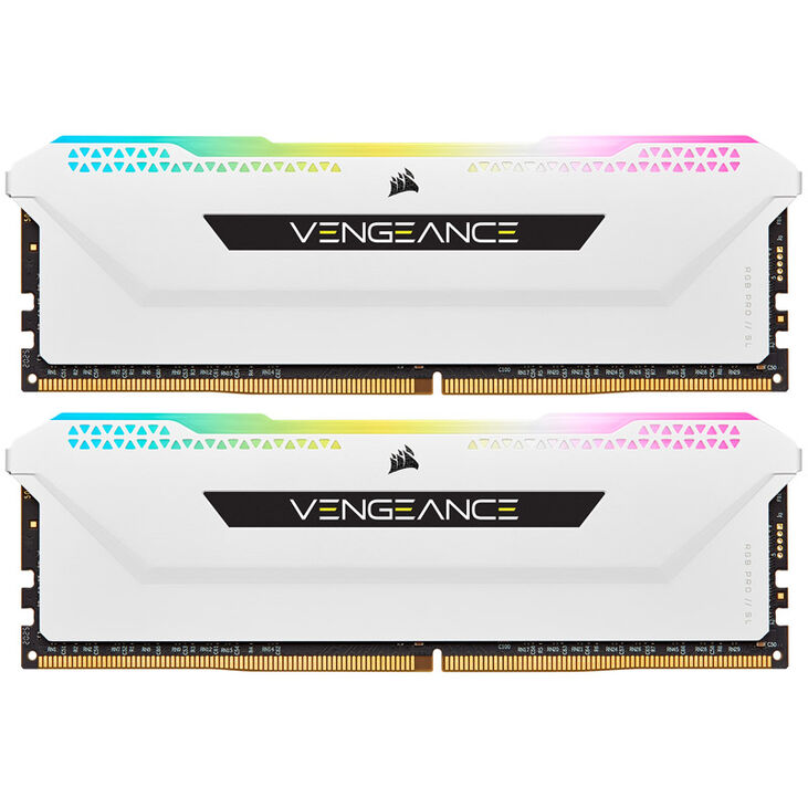 Corsair Vengeance RGB Pro SL DDR4-3200 RAM, CL16, XMP - 16 GB Dual-Kit, weiß image number 1