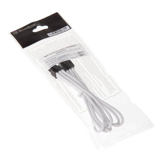 SilverStone 6-Pin-PCIe auf 6-Pin-PCIe Verl&auml;ngerung - 250mm wei&szlig; image number 2