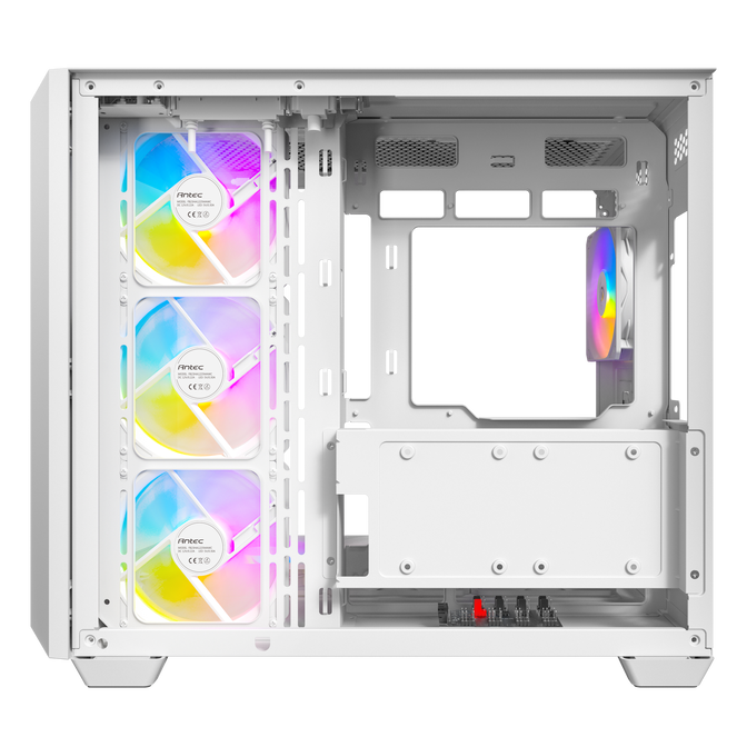 Antec C5 PC case, mid tower, ATX, RGB, tempered glass - white image number 4