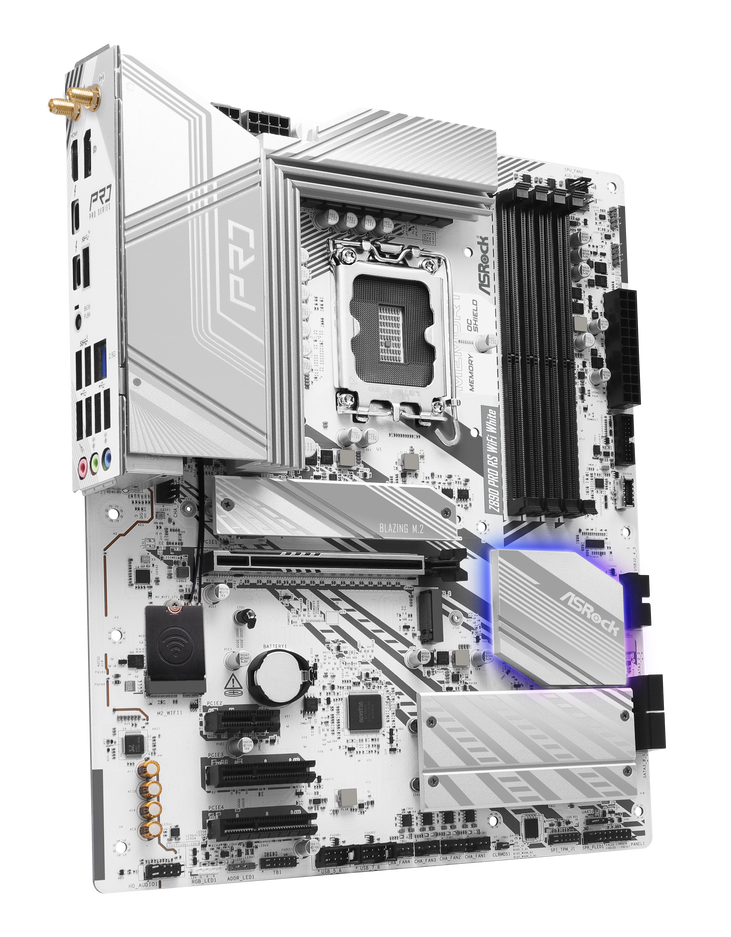ASRock Z890 Pro RS WiFi White Mainboard, Sockel LGA 1851, Intel Z890, ATX, DDR5 image number 1