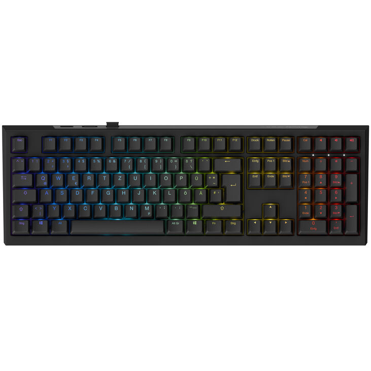 Ducky One X Wireless Gaming Tastatur, induktiv, Hot Swap, RGB - Ducky Inductive Switch, ISO (DE), schwarz image number 1