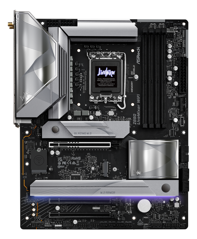 ASRock Z890 LiveMixer WiFi, Intel Z890 motherboard, socket LGA 1851, Intel Z890, ATX, DDR5 image number 4