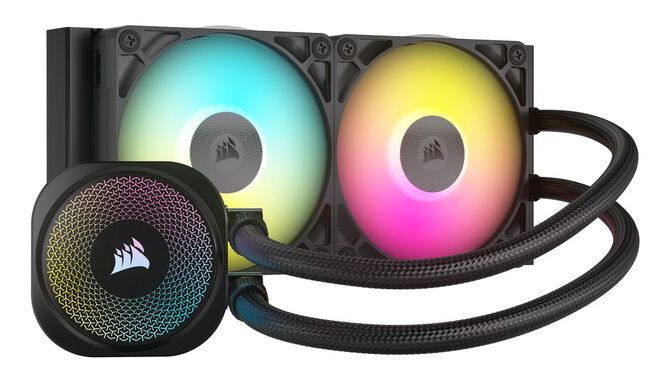 Corsair iCUE LINK Titan 240 RX RGB Komplett-Wasserk&uuml;hlung - 240 mm, schwarz image number 0