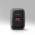 AXAGON ACU-PQ67 GaN Charger, USB-C Power Delivery 3.0, USB-A Quick Charge 4 - grey image number null