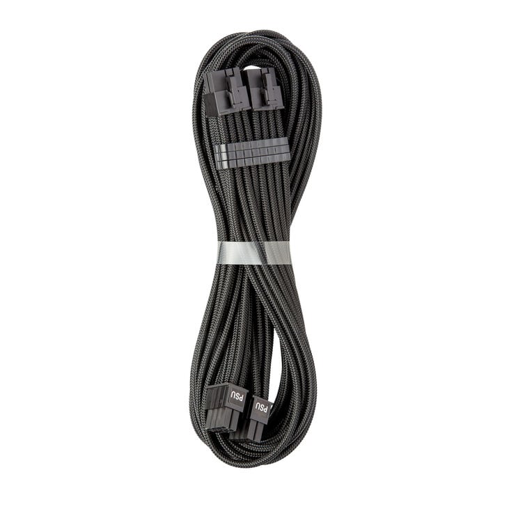 CableMod C-Series Pro ModMesh Bridged Connector Cable - 8+8-Pin PCIe, Black, 60cm image number 0