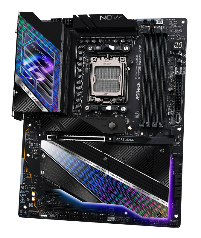 ASRock X870E Nova WiFi motherboard, socket AM5, AMD X870E, ATX, DDR5 image number 2