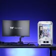 Thermaltake The Tower 300 PC-Geh&auml;use, Mini-Geh&auml;use, mATX, Tempered Glass - inklusive 2x 140-mm-L&uuml;fter, wei&szlig; image number null