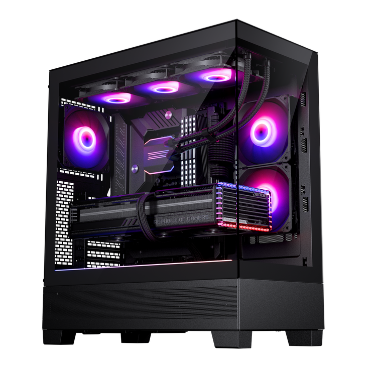 Phanteks XT View Tempered Glass Windows, D-RGB - schwarz image number 0