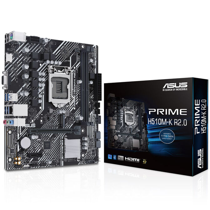 ASUS Prime H510M-K R2.0, Intel H510 Mainboard, LGA1200, DDR4 image number 0