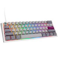 Ducky One 3 Mist Grey Mini Gaming Keyboard, RGB LED - MX-Blue (US)