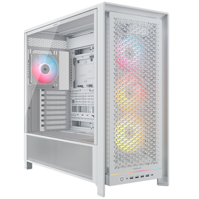 Corsair Frame 5000D RS ARGB PC Case, Mid-Tower, E-ATX, Tempered Glass - White image number 0