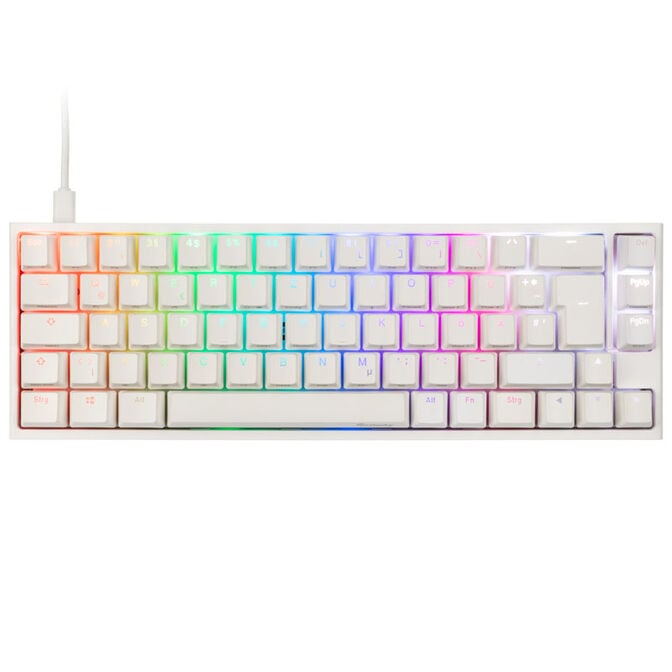Ducky One 2 SF Gaming Keyboard, MX-Blue, RGB LED - white image number 1