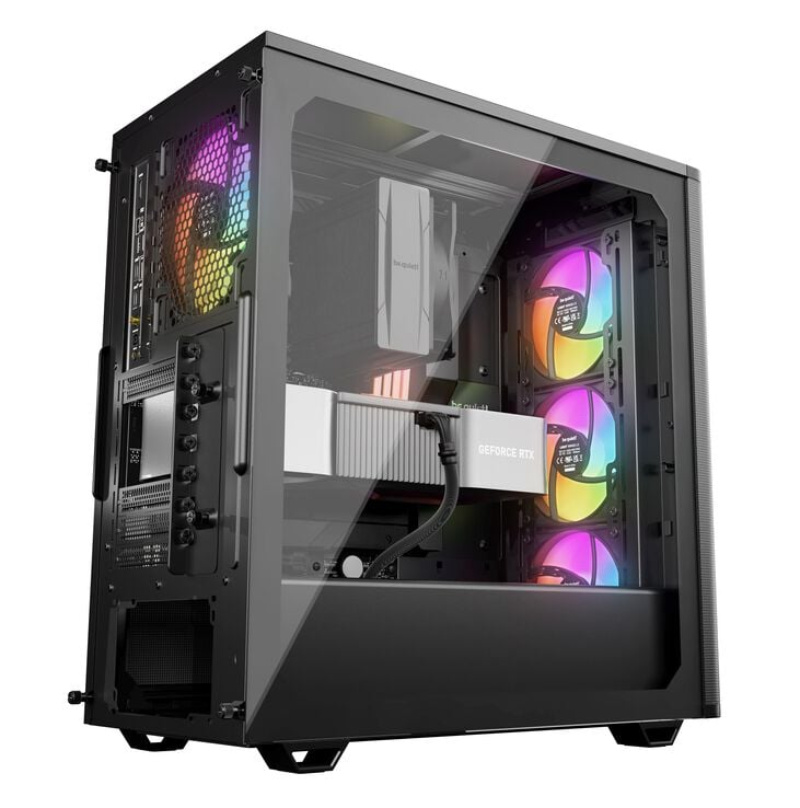 be quiet! Pure Base 501 LX PC-Gehäuse, Midi-Tower, ATX, Tempered Glass - schwarz image number 6