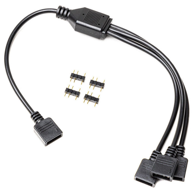 EK Water Blocks EK-Loop D-RGB Splitterkabel, 3-fach - schwarz image number 1