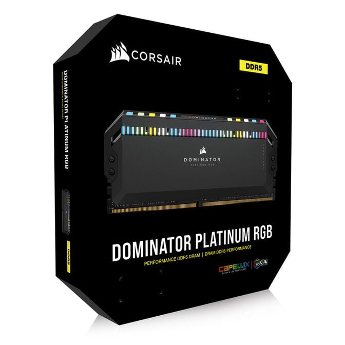 Corsair Dominator Platinum RGB DDR5-6400 RAM, CL32, XMP - 64GB Quad-Kit, schwarz image number 9