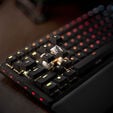 Corsair Vanguard 96 Wireless Gaming Keyboard, Mechanical, RGB, LCD Display, DE Layout - Black image number null