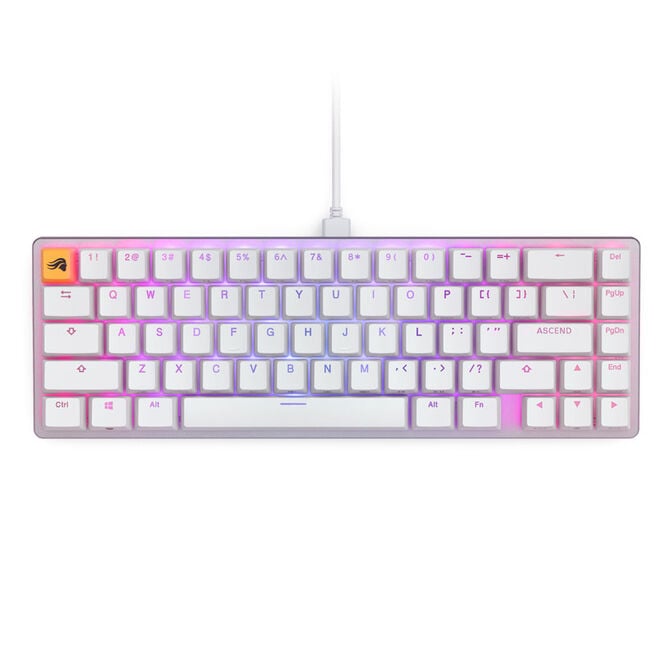 Glorious GMMK 2 Compact Tastatur - Fox Switches, US-Layout, wei&szlig; image number 1