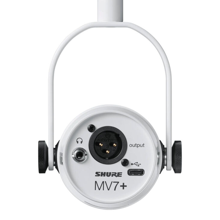 Shure MV7+-K Podcast Microphone XLR/USB - white image number 3