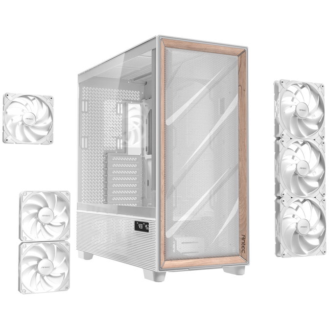 Antec Flux Pro PC Case, full tower, E-ATX, tempered glass &ndash; white image number 21