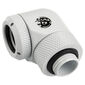 Bitspower Adapter 90 Grad G1/4 Zoll AG auf 14mm AD Hardtube - drehbar, weiß